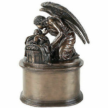 Bronze Finish Angel Whispers Urn Medium 8.75 inch Height 48 Cubic In Capacity - £60.73 GBP