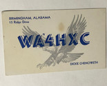 Vintage CB Ham radio Card WN4HXC Birmingham Alabama - £3.89 GBP