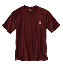 Carhartt K87 Men&#39;s Loose Fit Short-Sleeve Pocket T-Shirt, Port, Medium - $39.00