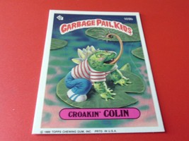 1986 Topps Croakin&#39; Colin Garbage Pail Kids #109 B Sticker Serie 3 Mint+ - £86.72 GBP
