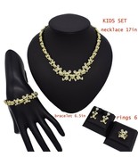HUGS &amp; KISSES Children&#39;s set Necklace bracelet Earrings Ring Kids Set Go... - $552.47 MXN