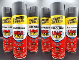 6 RustOleum Leak Seal Flexible Rubber Coating Spray roof gutter pipe cracks 15oz - £55.93 GBP