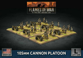 Flames of War UBX82 Late War United States 105mm Cannon Platoon Battlefrony - $91.99