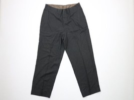 Vintage 30s 40s Mens 32x28 Wool Flat Front Cuffed Dress Pants Trousers G... - $89.05
