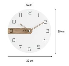 Moro Design Real Wood Nine Wall Clock non Ticking Silent Modern Clock (Classic) image 3