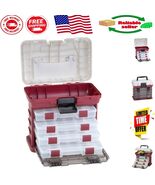 Multi-Compartment Fishing Tackle Storage with Four Utility Boxes Included - $103.50 CAD