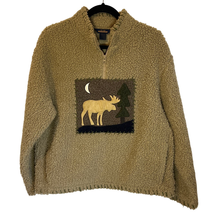 Vintage Woolrich 1/4 Zip Neck Pull Over Sherpa Jacket Elk Moon- size M - £33.74 GBP