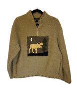 Vintage Woolrich 1/4 Zip Neck Pull Over Sherpa Jacket Elk Moon- size M - £33.09 GBP