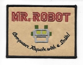 Mr. Robot TV Series Computer Repair With A Smile Logo Embroidered Tan Patch NEW - £5.41 GBP