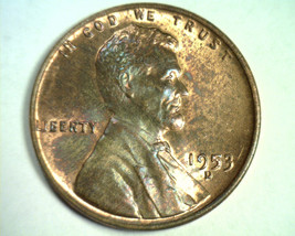 1953-D LINCOLN CENT PENNY GEM UNCIRCULATED BROWN GEM UNC. BR. ORIGINAL 9... - $4.00