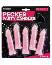 Bachelorette Party Pecker Party Candles - Pink Pack of 5 - $20.99