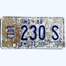 1989 United States Indiana Farm Semi Tractor License Plate 230 S - £13.44 GBP