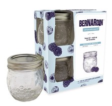 Bernardin Regular Mouth Jam Jars with Snap Lids, 236 ml, 4 Count - $19.95