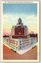 Postcard United States Custom House Philadelphia Linen Curt Teich - £3.93 GBP