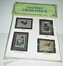 Country Cross-Stitch Kit 5 x 7  Floba 18 Pig Needle Floss Fabric Counted Thread - $14.14