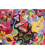 Tapestry Wall Hanging Colorful Seeing Mushroom &amp; Flower 5 ft x 4 ft Home... - €15,74 EUR