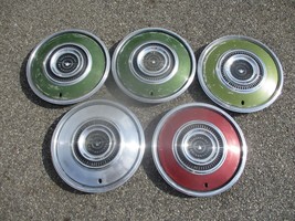 Lot of 5 assorted 1972 to 1976 Ford Thunderbird factory hubcaps wheel covers - £73.25 GBP