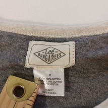 Lee Dungaree Women's Black & Gray 3/4 Sleeve Henley Raglan T-Shirt Size Medium image 4