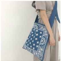 Boho Chic Wide Strap Slouch Bag Women Bohemian Style Printing Messenger Bag Teen - £21.17 GBP