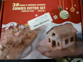 3D Christmas COOKIE CUTTER Set 18 Pc House And Christmas Scenario - $11.87