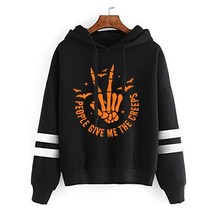 People Give Me  Hoodies Horror Gift for Women Skeleton Hand Kawaii Clothes Witch - £59.56 GBP