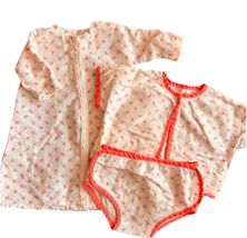 18" Doll Clothes Handmade 3 pc Pajama Robe for American Girl type Dolls Vtg - $9.49