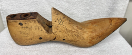 Antique Wood Metal Shoe Form Very Pointy Toe 10 1/2 Long Lange - €25,25 EUR