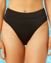 Salt + Cove Women Juniors Banded High-Waist Rib Bikini Black Swim Bottom... - $13.37