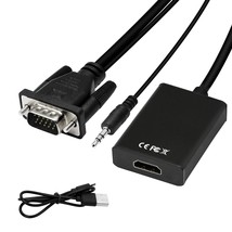 Vga To Hdmi Adapter 1080P Vga Male To Hdmi Female Converter For Computer, Deskto - £18.21 GBP