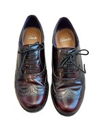 Clarks Hamble Oak Softwear Oxford Loafers Kids Brown Leather Shoes Size 4H - $549.34 MXN