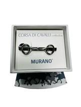 Mens Horsebit Tie Clip Silver Finish NWT By Murano Equestrian - £13.53 GBP