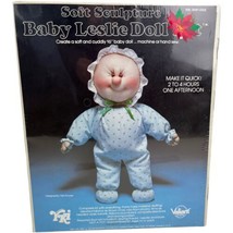 1987 Soft Sculpture Baby Leslie Doll Kit Craft Valiant 858 New Sealed Vintage - £7.56 GBP