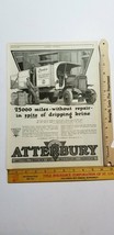Vtg 1919 Advertising ATTERBURY TRUCK CO Ice Cream Truck LESLIE&#39;S WEEKLY B4 - $13.05