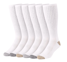 Blue Mountain PL-SCM-6371-13-WHT Men&#39;s Cushioned Over-the-Calf Socks, 6 ... - £22.02 GBP