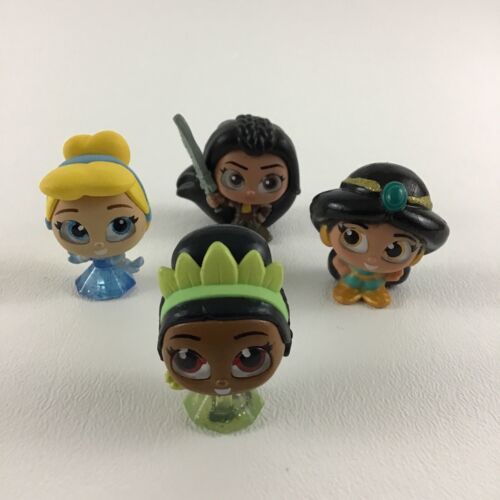 Disney Doorables Princess Mini Doll Figures 4pc Lot Tiana Cinderella Jasmine - $16.78