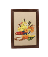 Vintage 70s Mid Century Modern MCM Handwoven Floral Fruit Basket Hanging... - $1,305.22 MXN