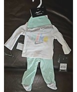 NIKE Infant Preemie Top Footed Pants Beenie Hat Mint Green Girl Boy 3Pc NWT - £23.14 GBP