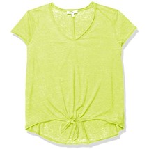 MSRP $35 William Rast Astrid Tie Front Vneck Tee Shirt Green Size Small NWOT - £6.57 GBP