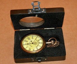 Vintage antike maritime Messing Taschenuhr Victoria London Geschenk mit ... - £18.67 GBP