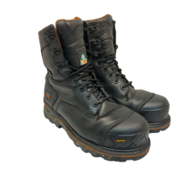 Timberland PRO Men&#39;s 8&quot; Boondock Waterproof Work Boots Black 89645 Size 9.5W - £83.52 GBP