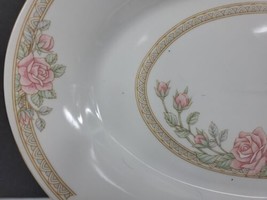Crown Ming Fine China Jian Shiang Pink Roses CHRISTINA 14&quot; Serving Platter - £43.85 GBP