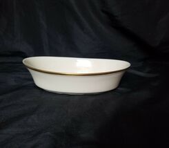 Lenox “Ethernal” oval vegetable serving bowl plate gold rim  USA made - $64.35