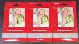 Set of 3 Canon Glossy Photo Paper, GP-701, 4&quot; X 6&quot;  50 Sheets Each - $24.74