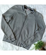Juicy Couture Mesh Baseball Bomber Jacket Black White Band Vintage Full ... - €21,31 EUR