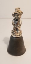 Vintage Bear w/Tophat Metal Bell 4&quot; - $5.94