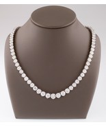 18k Oro Blanco Diamante Redondo Tenis Collar Patron = 43.19CT 17&quot; Precioso - €179.155,78 EUR