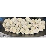 Natural white stone disks floral ceramic cream grey - €65,54 EUR