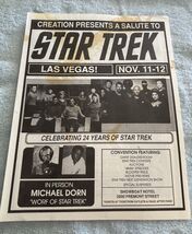 Star Trek Creation Entertainment Conv Flyer Nov 11-12, 1989 LV Michael Dorn - $13.97