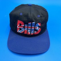 VTG Buffalo Bills NFL 90s SnapBack Baseball Hat Cap #1 Apparel Spellout Logo - £32.95 GBP