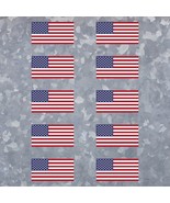 10 American Flag Decals Vinyl Decals - Indoor/Outdoor - USA Made - $3.48 CAD+